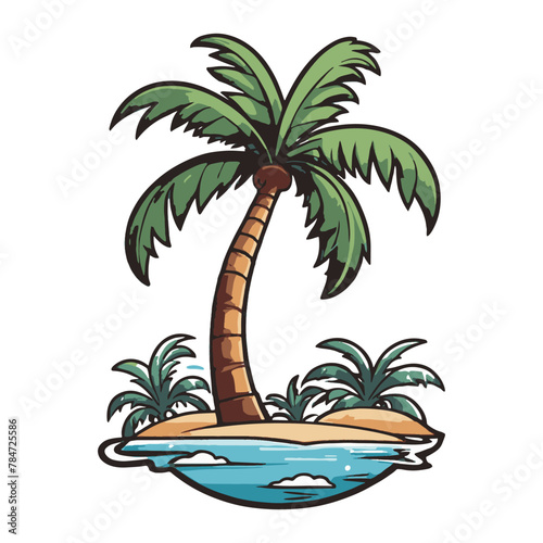 clipart vector isolation a palm tree