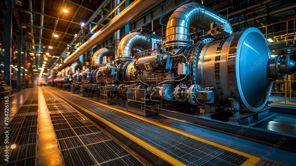 Steel pipe internal seam welding by longitudinal tack welding machine.