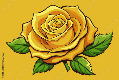 Fototapeta Naklejka Na Ścianę i Meble -  Yellow rose vector 