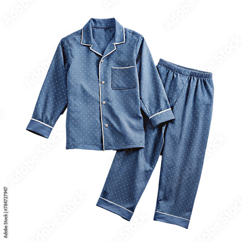 Blue pajamas isolated on transparent background © shabbir