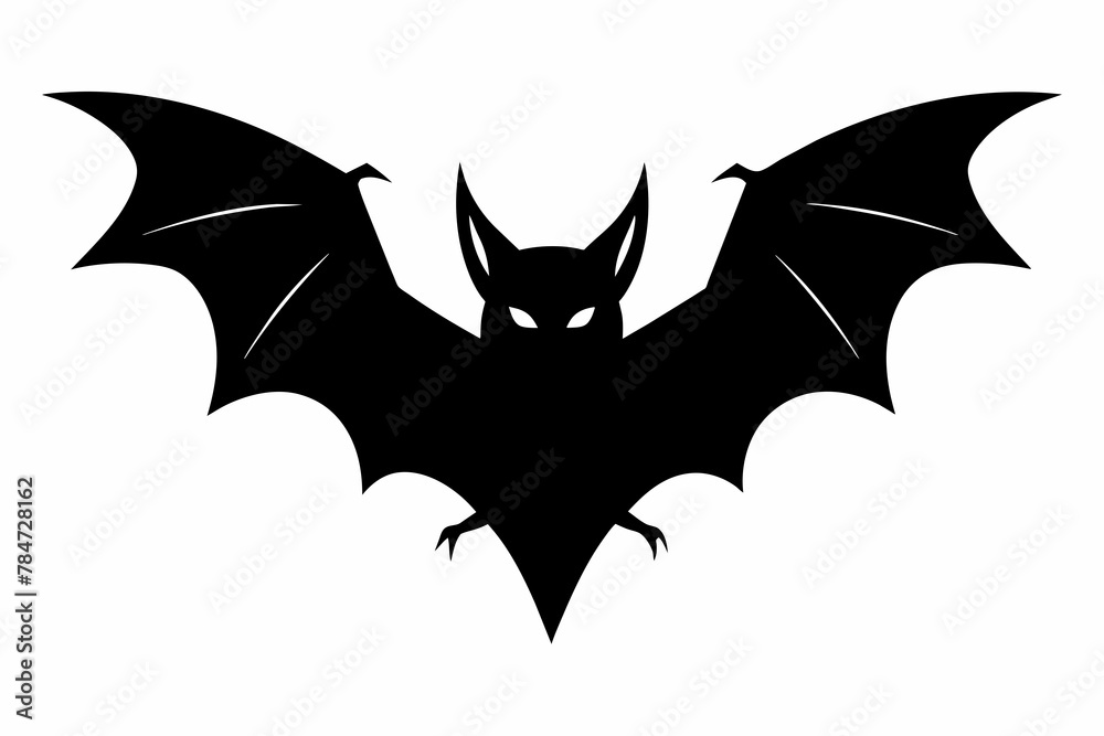 Fototapeta premium Bat silhouette vector illustration