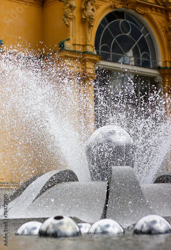 The Singing Fountain in Marianske Lazne (Marienbad) on the main spa promenade. The fountain is one of the dominants of Marianske Lazne and one of the most visited attractions in the spa town.