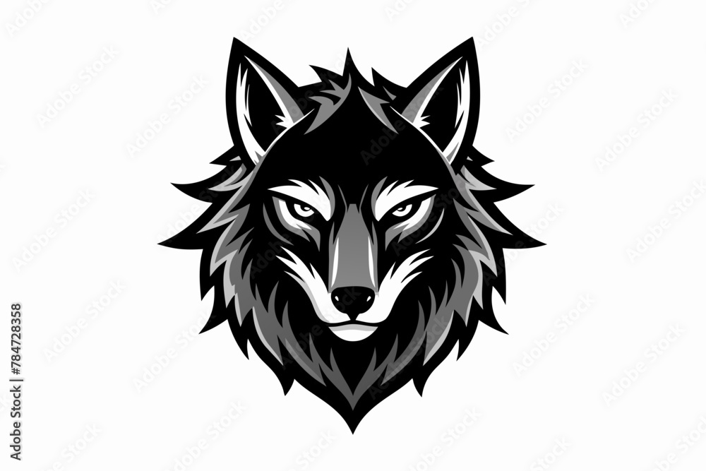 wolf head logo silhouette vector illustration wolf head logo silhouette vector illustration