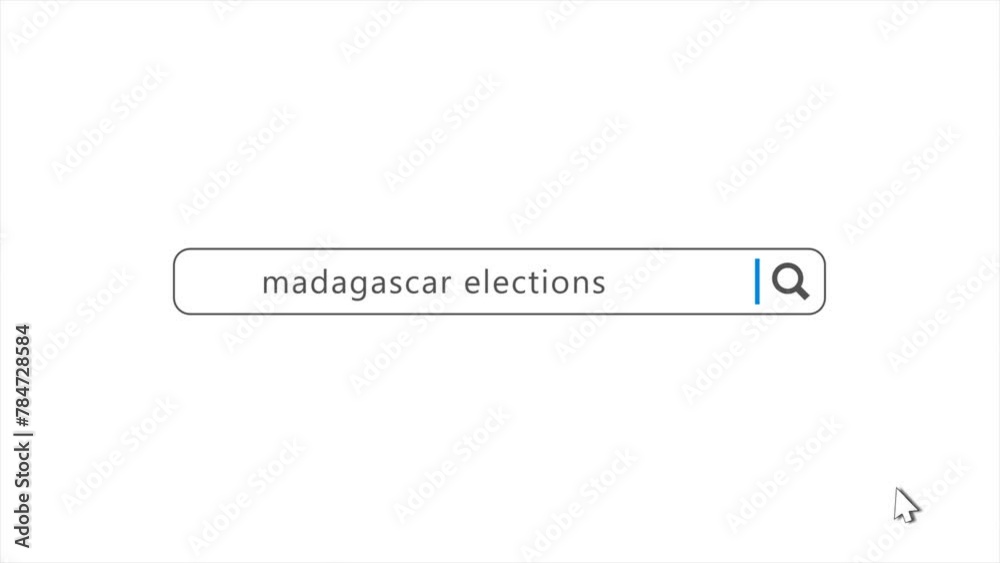 Madagascar Elections in Search Animation. Internet Browser Searching Madagascar Elections in Search Animation. Internet Browser Searching