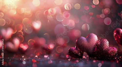 Floating Hearts in the Air