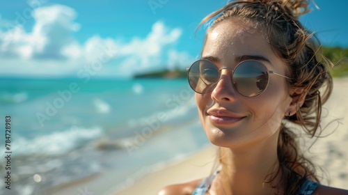 Woman Standing on Beach Next to Ocean