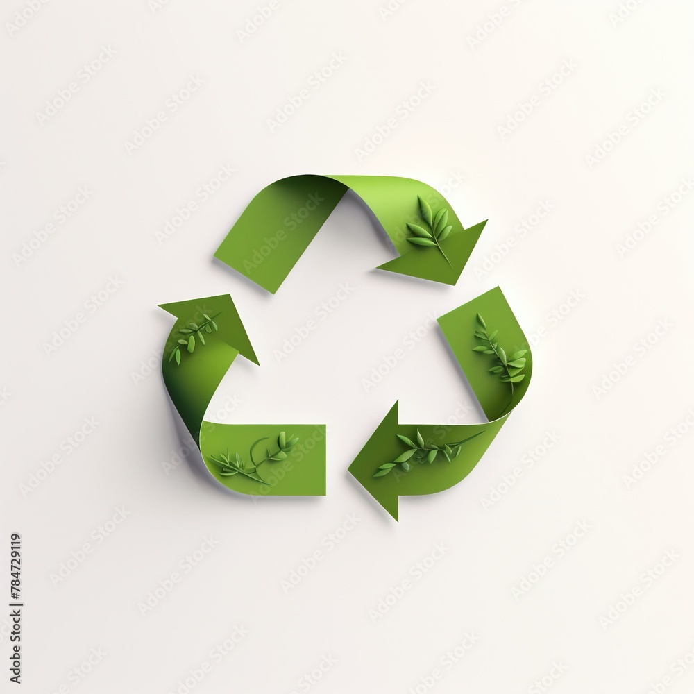 Obraz premium Recycle sign on white background