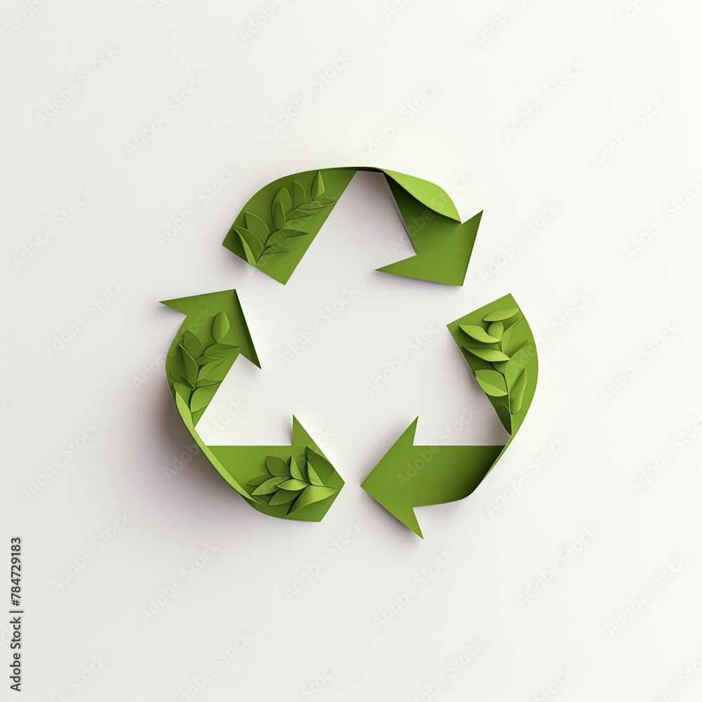 Obraz premium Recycle sign on white background