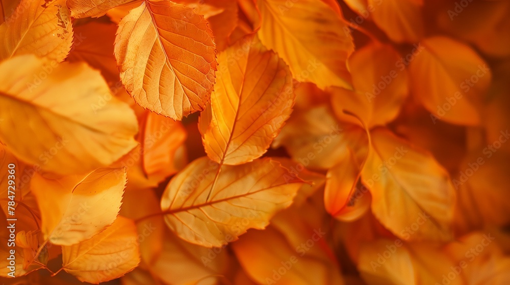 Background of orange autumn leaves