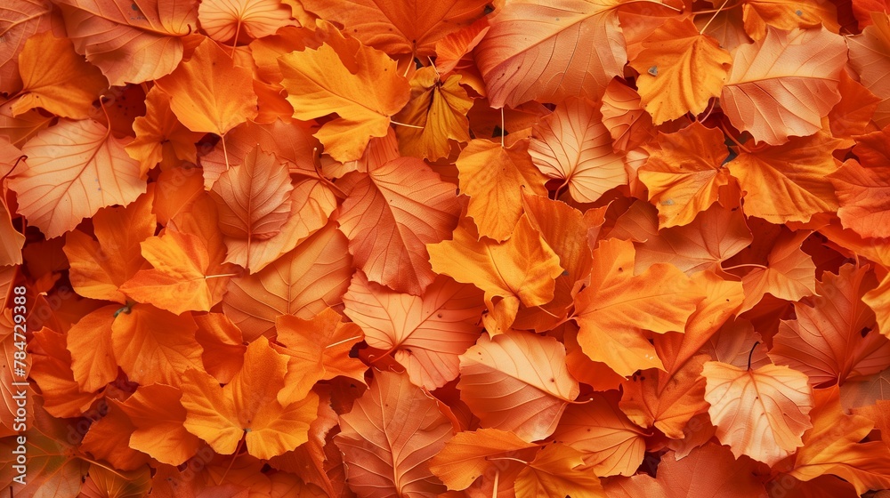 Background of orange autumn leaves