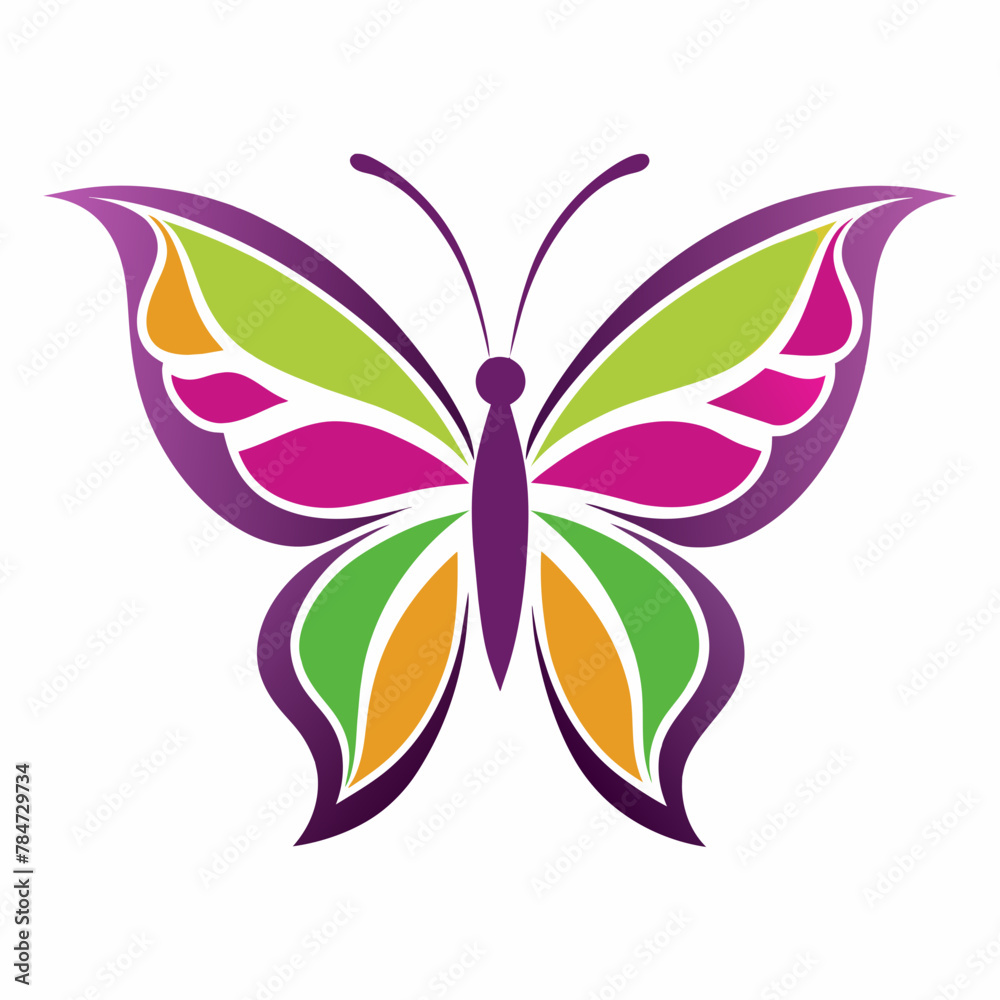 Wings of Transformation: A Vector Illustration of Butterflies