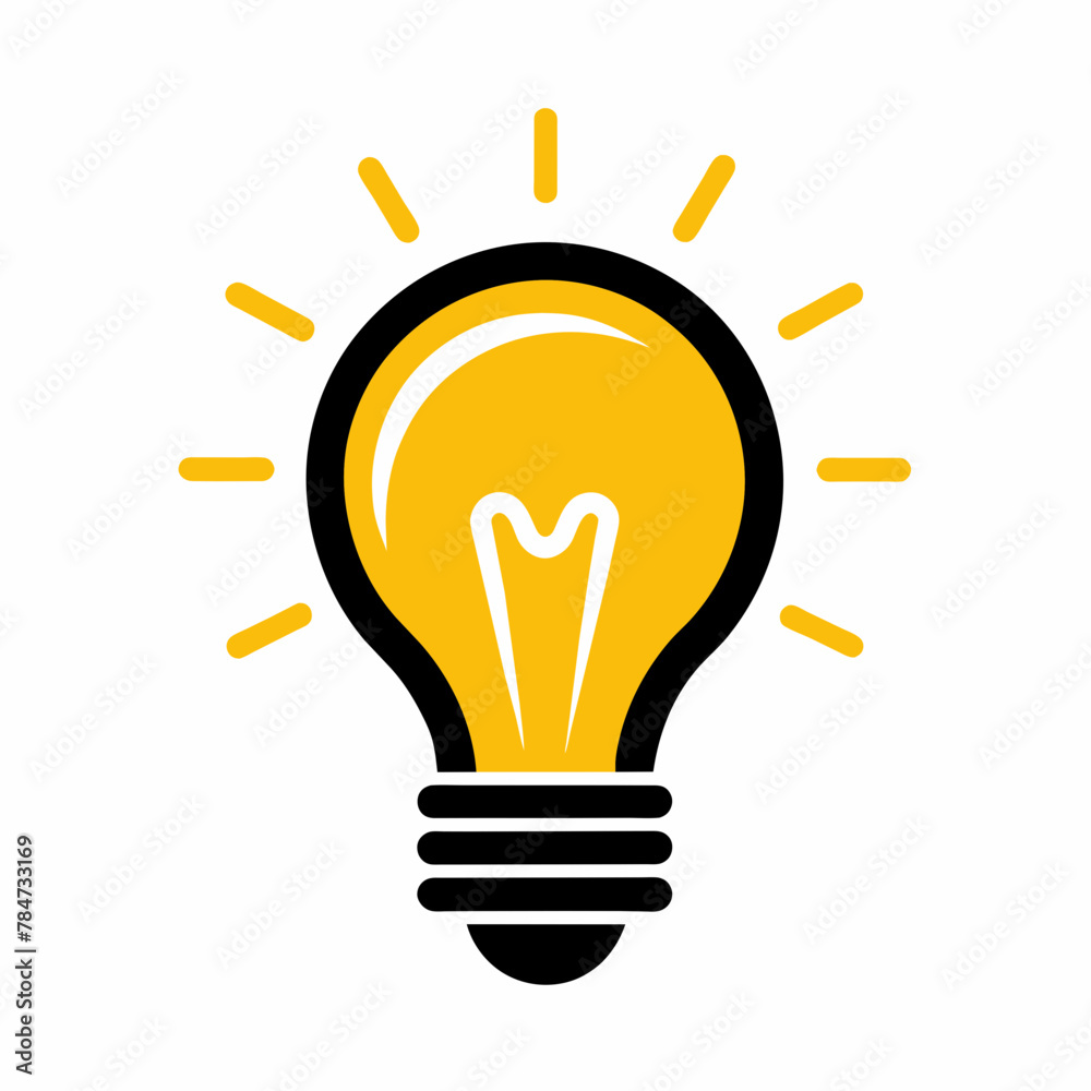 Illuminating Ideas: Vector Light Bulb Icon Illuminating Ideas: Vector Light Bulb Icon