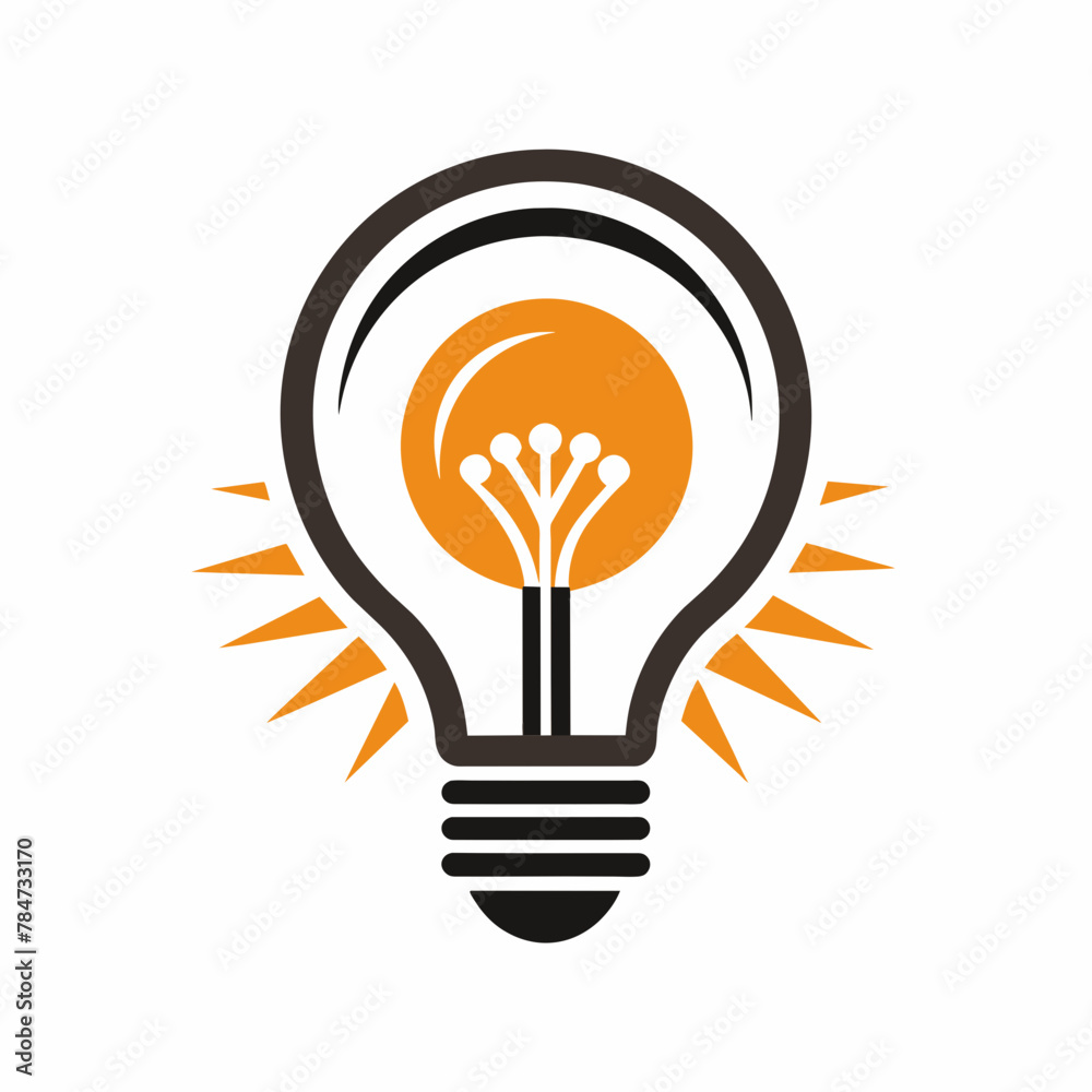 Illuminating Ideas: Vector Light Bulb Icon Illuminating Ideas: Vector Light Bulb Icon