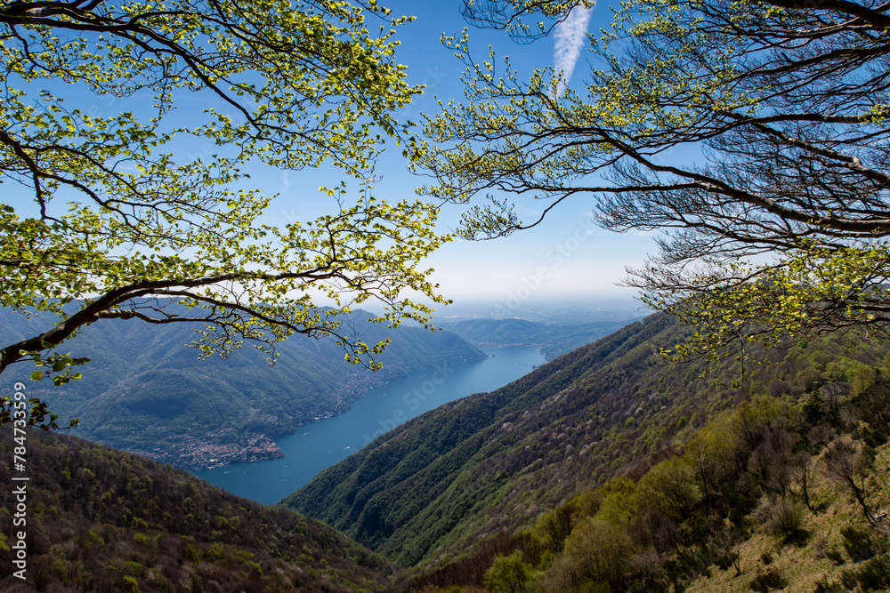 Landscape of Lake Como from Colmegnone mountain Landscape of Lake Como from Colmegnone mountain