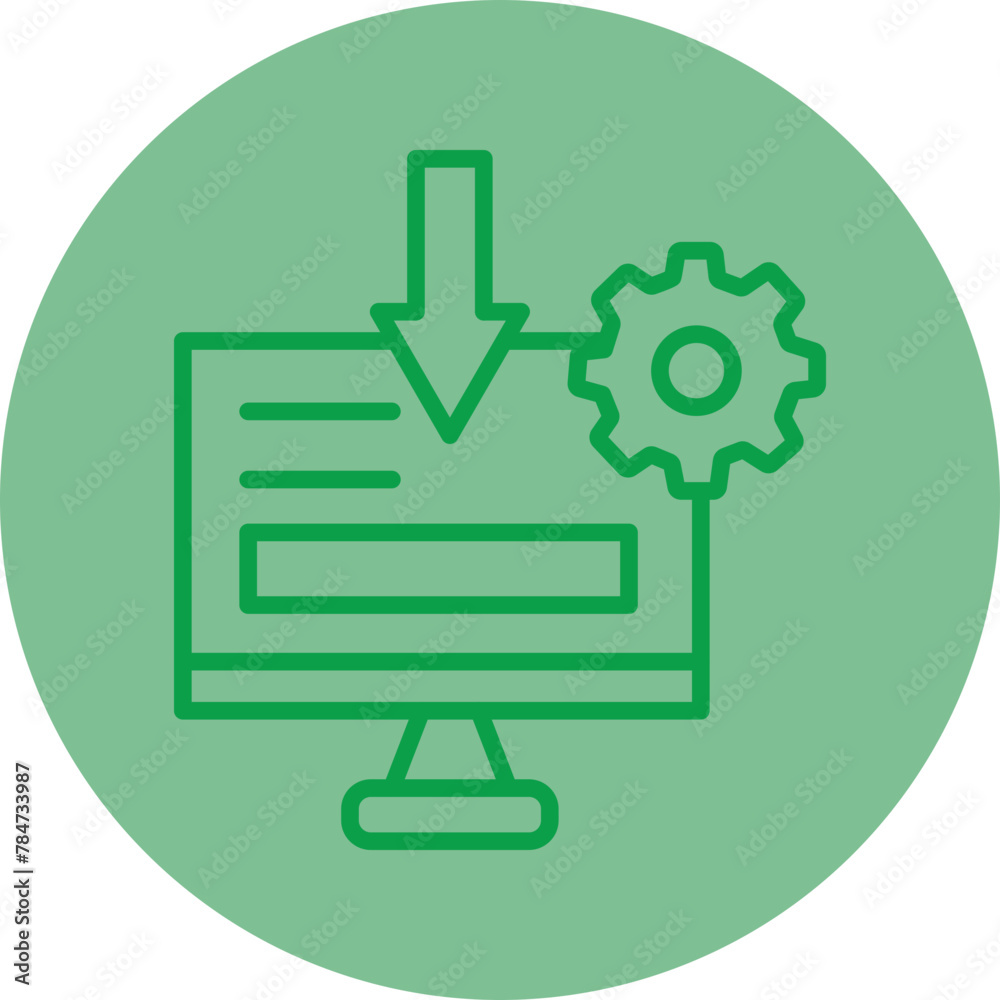 Landing Page Green Line Circle Icon Landing Page Green Line Circle Icon