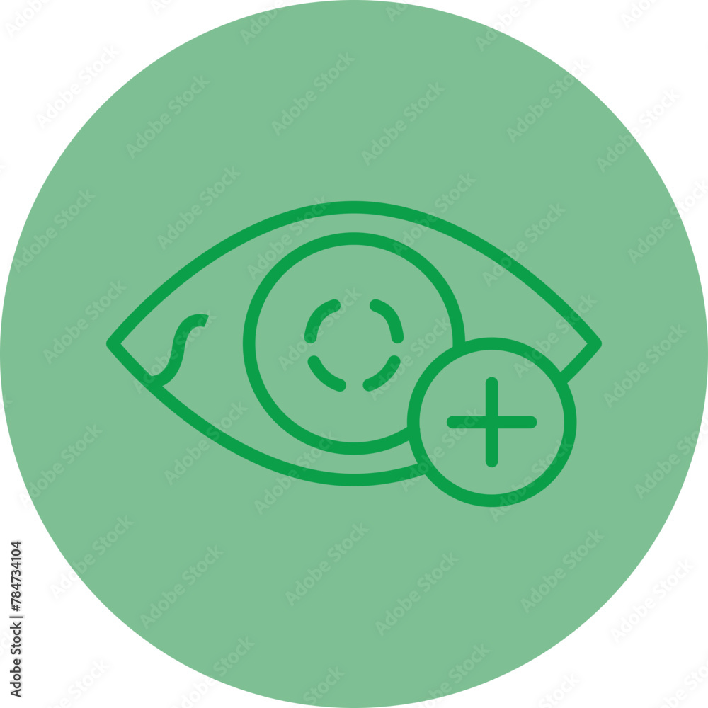 Hyperopia Green Line Circle Icon Hyperopia Green Line Circle Icon