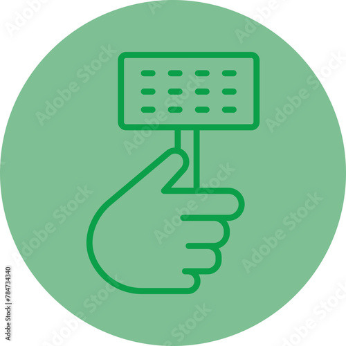 Supporter Green Line Circle Icon