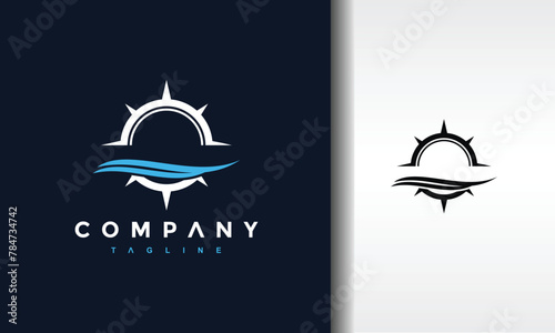 water flow compass logo