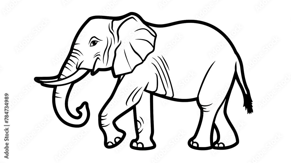 elephant illustration Isolated on a transparent background