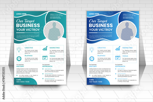 Plan flyer & brochure corporate Template design. , presentation, catalog with touch creativity design in A4 Size. (ID: 784735355)