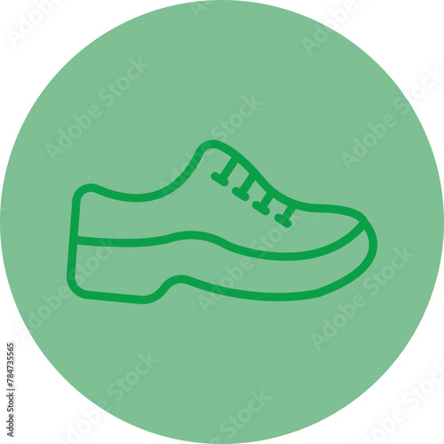 Acrobat Green Line Circle Icon