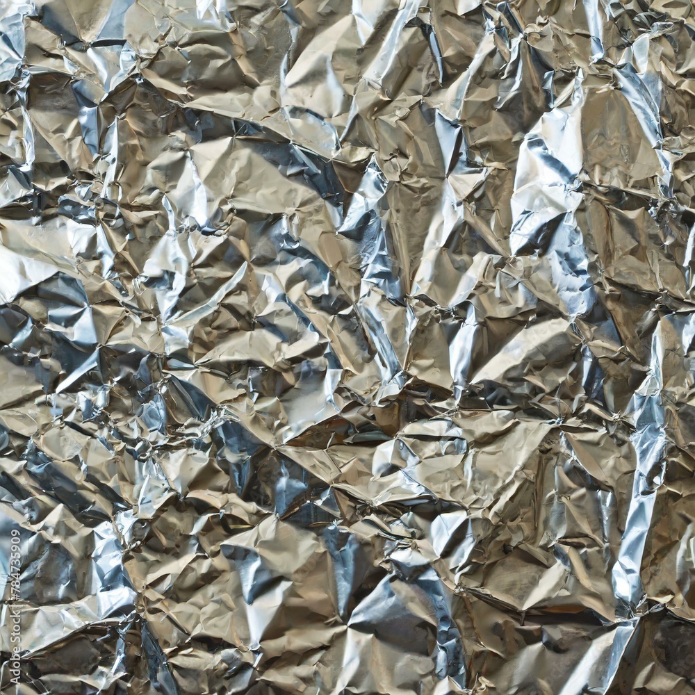 Silver crumpled foil background Silver crumpled foil background