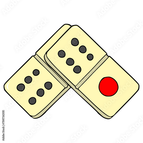 stack domino illustration hand drawn isolated vector	
