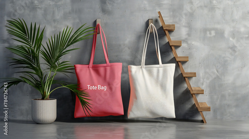 Fashionable Canvas Tote Bag Showcased in a Stunning Mockup, Perfect for Promoting Your Brand or Special Event