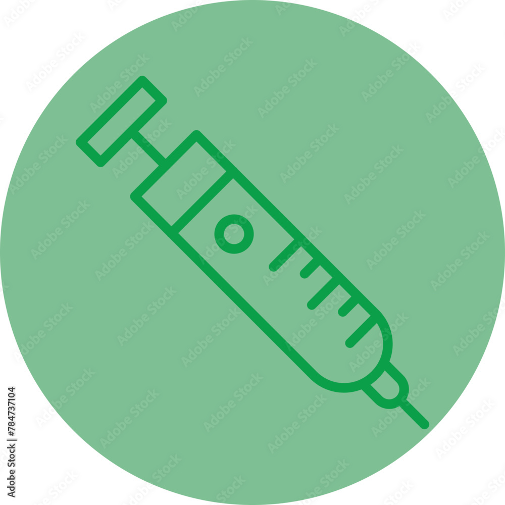 Injection Green Line Circle Icon Injection Green Line Circle Icon
