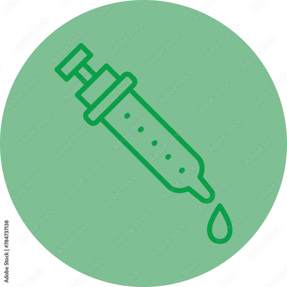Pipette Green Line Circle Icon Pipette Green Line Circle Icon