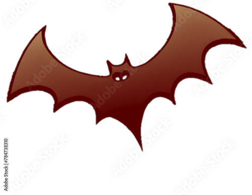 illustration of a red bat 