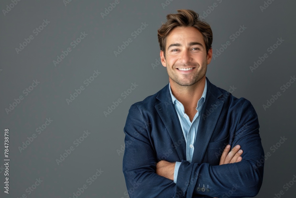 Smiling man with arms crossed Smiling man with arms crossed