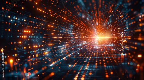 Blurry Night Cityscape