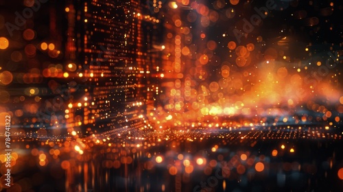 Blurry Night Cityscape