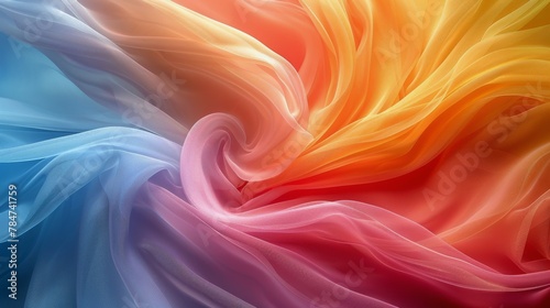 Vibrant Multicolored Background With Wavy Lines