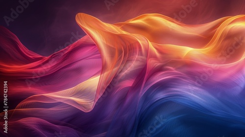 Vibrant Multicolored Background With Wavy Lines