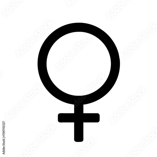 Strong Fist Raised Up With Female Gender symbol icon vector graphics element silhouette sing illustration on a Transparent Background