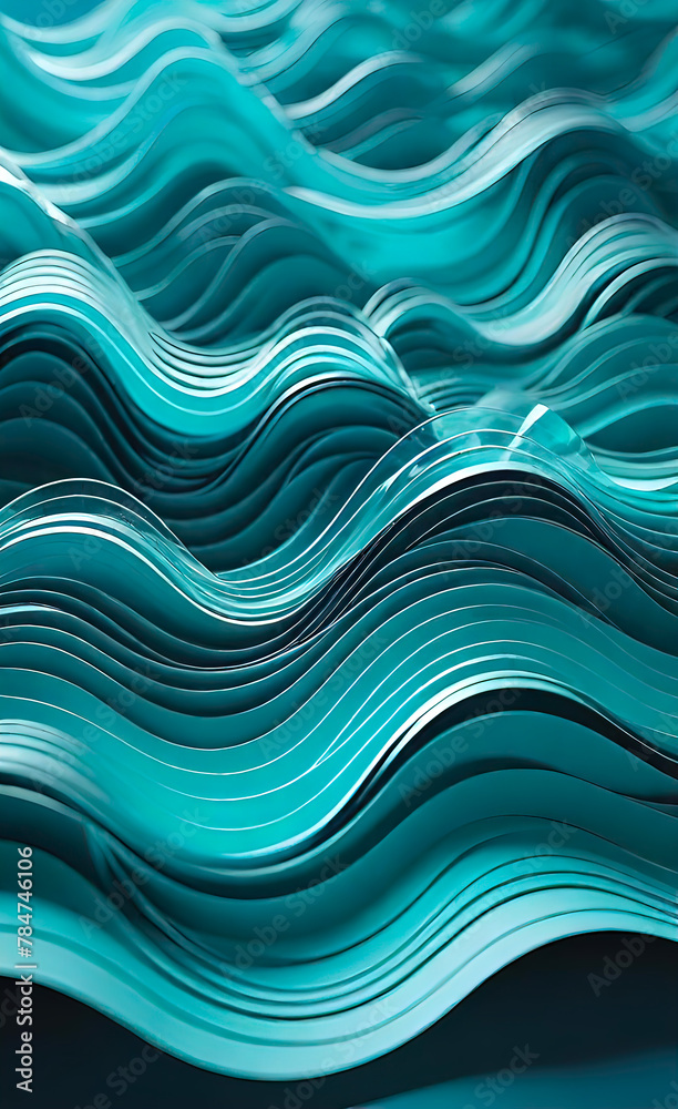 Abstract movement of green background, abstract waves of green tones representing the dynamic process of building routes at turning points. Abstract movement of green background, abstract waves of green tones representing the dynamic process of building routes at turning points.