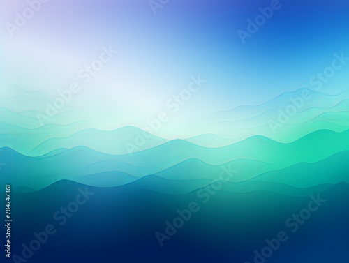 Abstract indigo and green gradient background with blur effect, northern lights © Celina