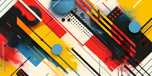 Abstract geometric background, sporty lines and shapes