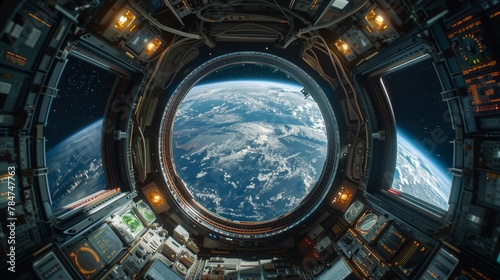 Stunning view of Earth from inside the International Space Station's observatory module