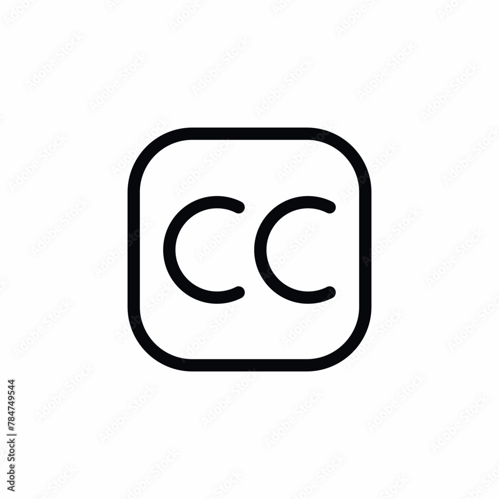 closed caption sign mark icon closed caption sign mark icon