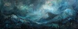Abstract Oceanic Landscape in Moody Blues
