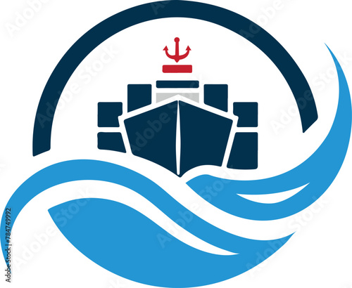 Shipping Company Logo Template Vector