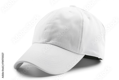 Blank White Baseball Cap: Isolated Sport Hat Accessory Object for Casual Attire - Product Photo