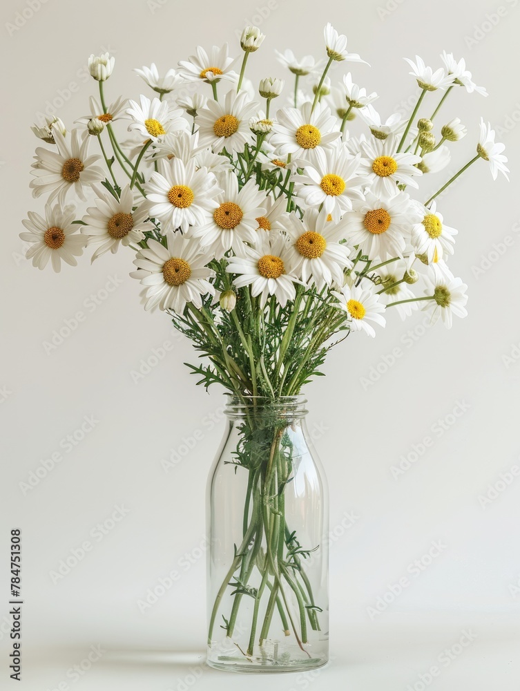 Simple yet elegant white daisies in vase