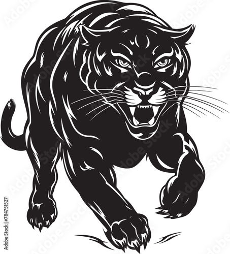 Prowess Panther Vector Iconic Symbol Swift Stalker Running Panther Icon