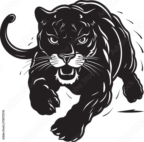 Swift Stalker Running Panther Icon Panther Pursuit Vector Logo Emblem