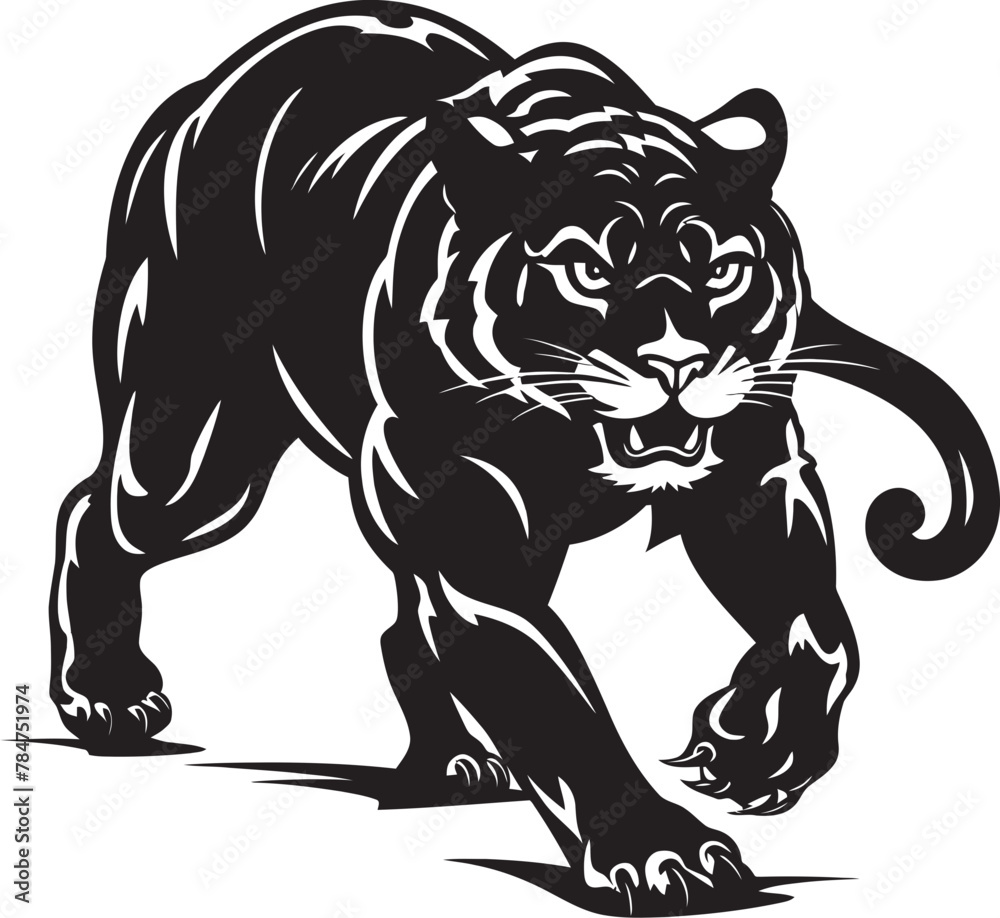 Panther Pulse Vector Emblematic Symbol Rapid Rampage Running Panther Icon Panther Pulse Vector Emblematic Symbol Rapid Rampage Running Panther Icon