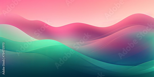 Abstract pink and green gradient background with blur effect, northern lights